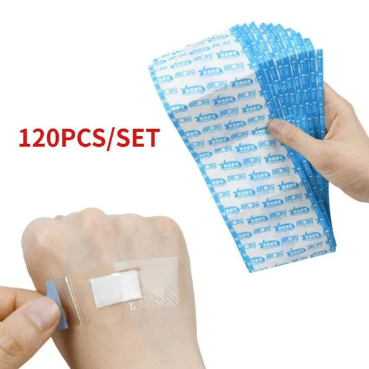 Waterproof Clear Adhesive Bandages with Breathable Design, 120 Pack