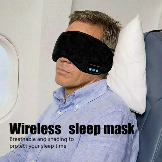 Bluetooth Sleep Mask Headphones with Adjustable Fit and Built-In Speakers