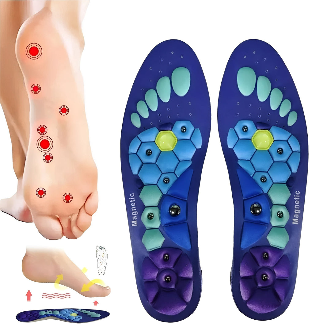 Magnetic Comfort Insoles with Cushioning and Arch Support