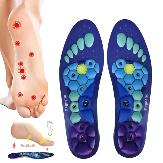 Magnetic Comfort Insoles with Cushioning and Arch Support