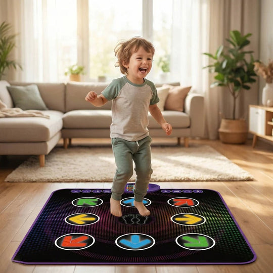 Bluetooth Dance Mat with Light Up Electronic Music Game Pad for Kids