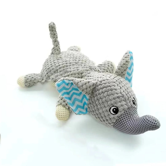 Plush Dog Toy with Built-In Squeaker for Indoor Play and Fetch