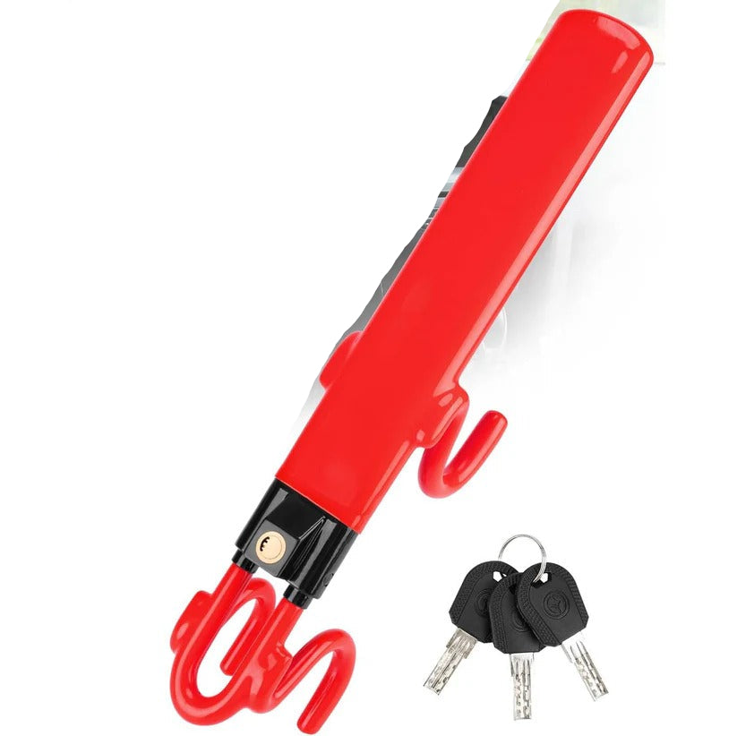 Adjustable Steering Wheel Lock with 3 Keys for Car Security Support