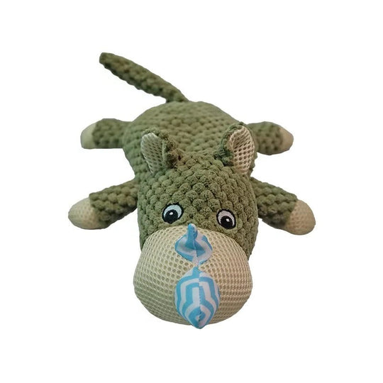 Plush Dog Toy with Built-In Squeaker for Indoor Play and Fetch