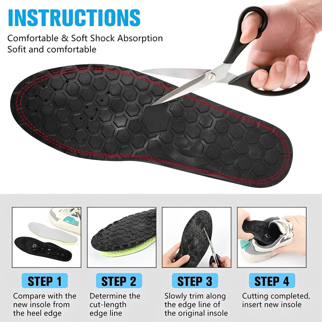 Magnetic Comfort Insoles with Cushioning and Arch Support