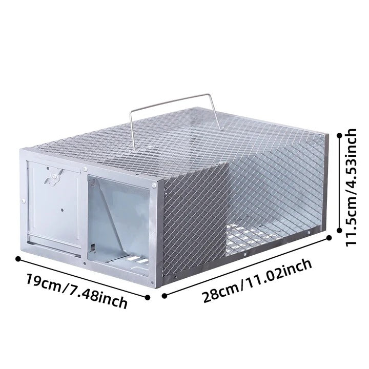 Reusable Metal Rodent Catch Cage with Single Entry Door