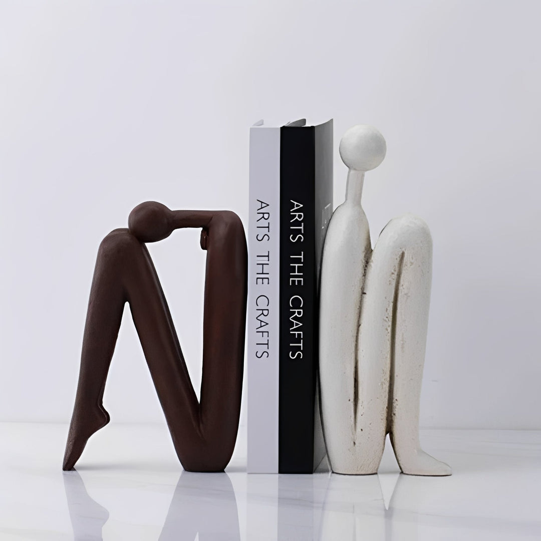 Polyresin Decorative Bookends for Home and Office, Set of 2