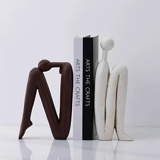 Polyresin Decorative Bookends for Home and Office, Set of 2