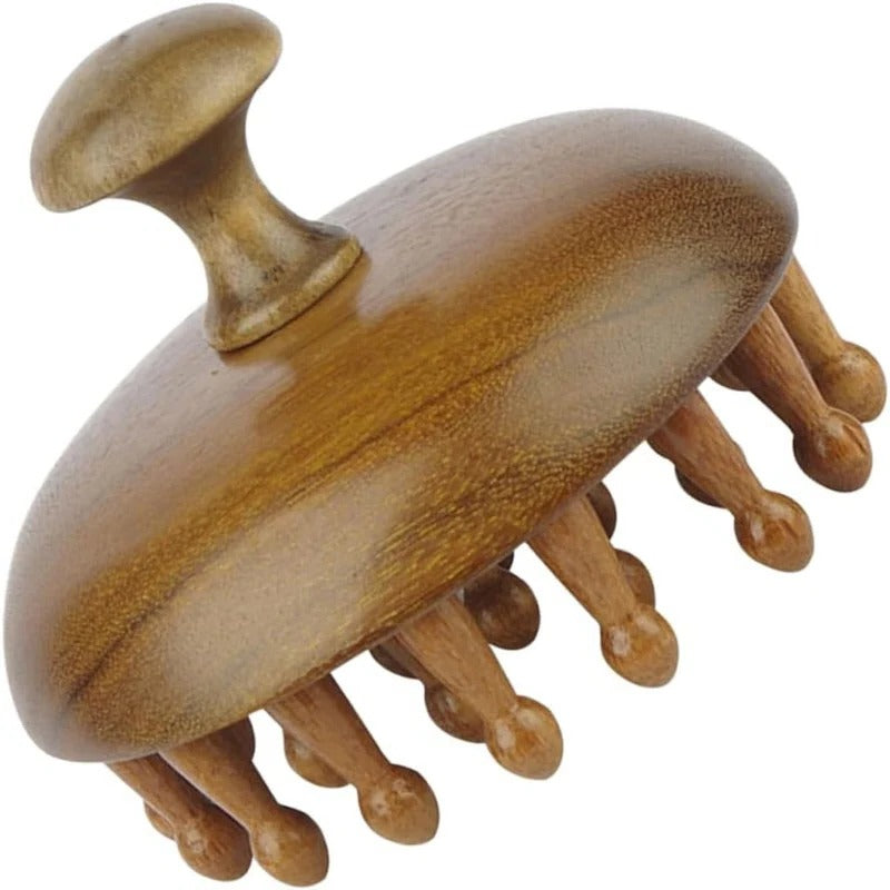 Sandalwood Wide Tooth Comb with Rounded Tips for Hair Detangling Care