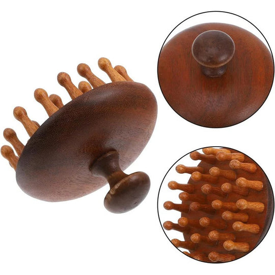 Sandalwood Wide Tooth Comb with Rounded Tips for Hair Detangling Care