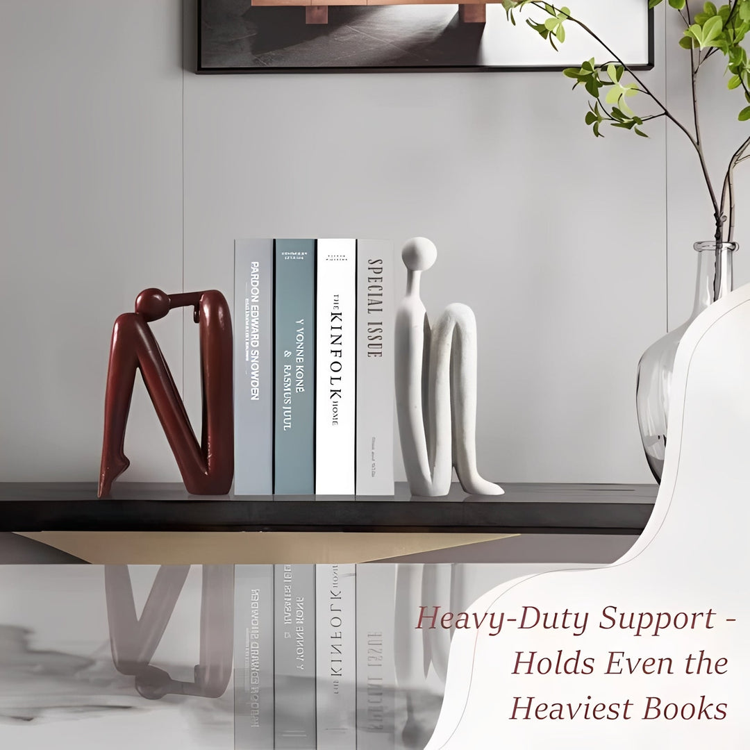 Polyresin Decorative Bookends for Home and Office, Set of 2