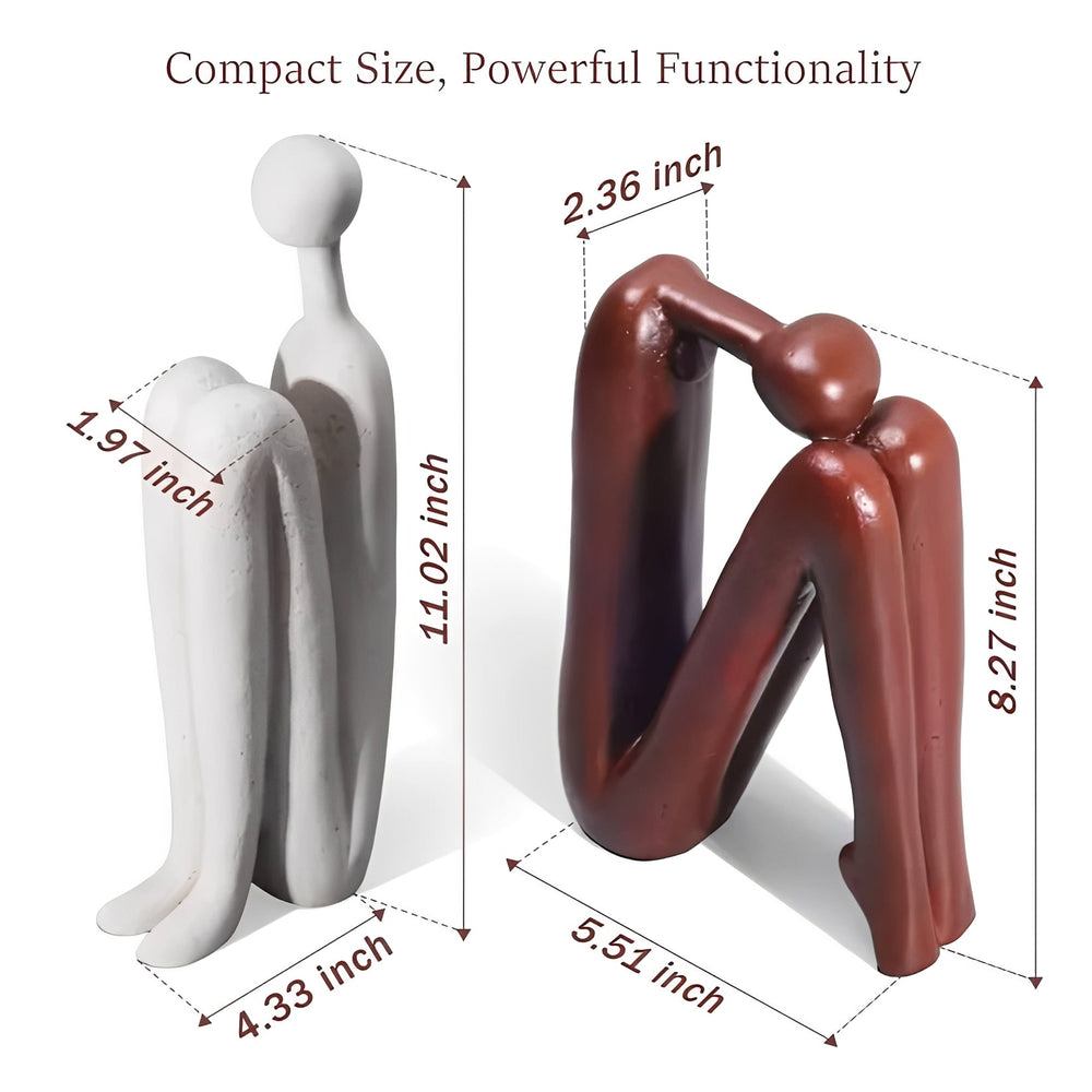 Polyresin Decorative Bookends for Home and Office, Set of 2