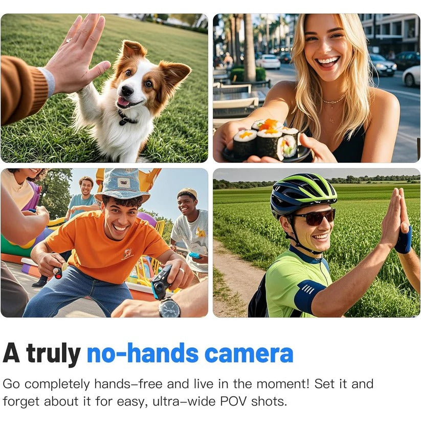 Magnetic 4K Action Camera for Cycling with 120 Degree Wide Lens