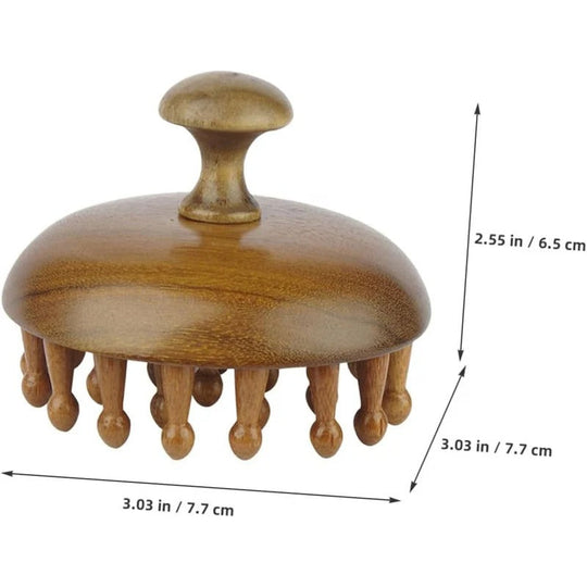 Sandalwood Wide Tooth Comb with Rounded Tips for Hair Detangling Care