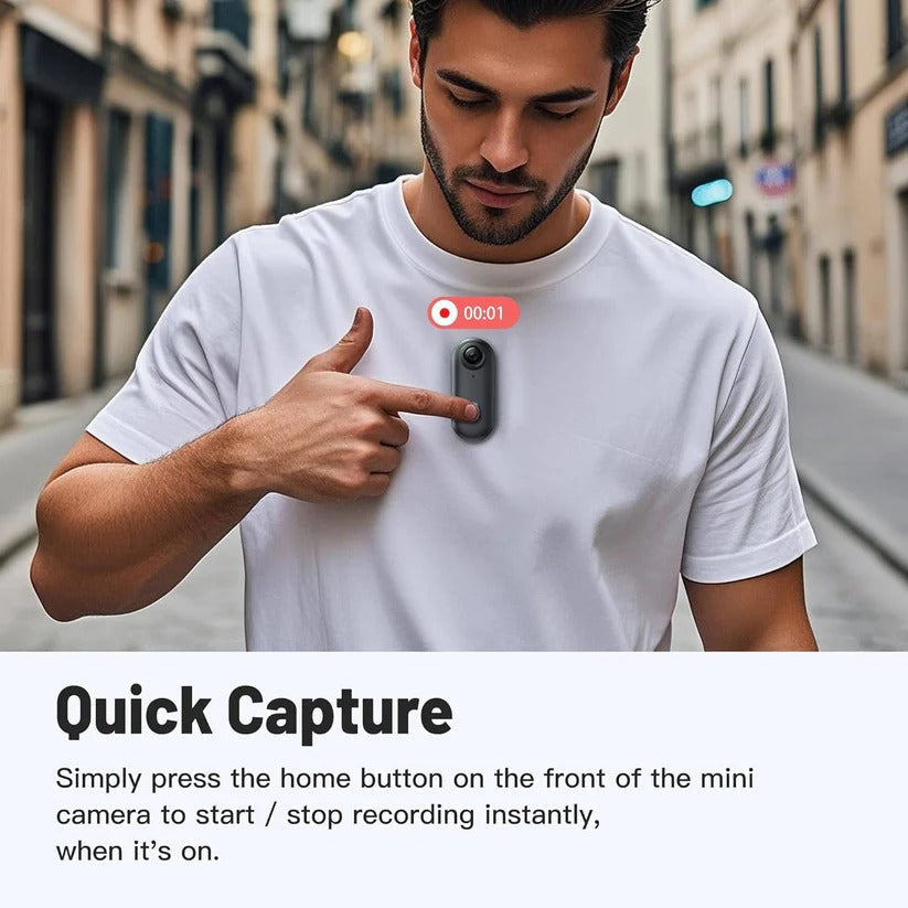 Magnetic 4K Action Camera for Cycling with 120 Degree Wide Lens