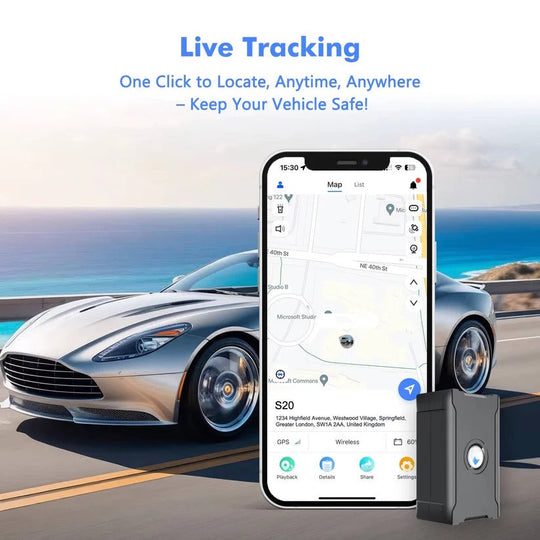 Wireless GPS Vehicle Tracker with IoT SIM, Geo Fence and Alerts