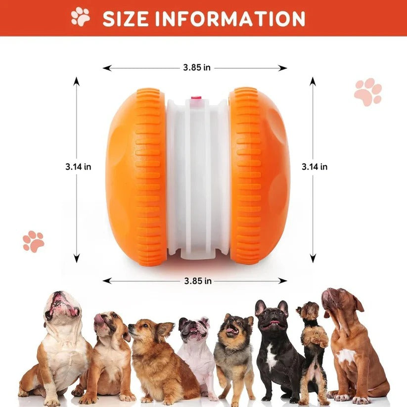 Automatic Rolling Ball Toy for Dogs with Rope, 2 Piece Set