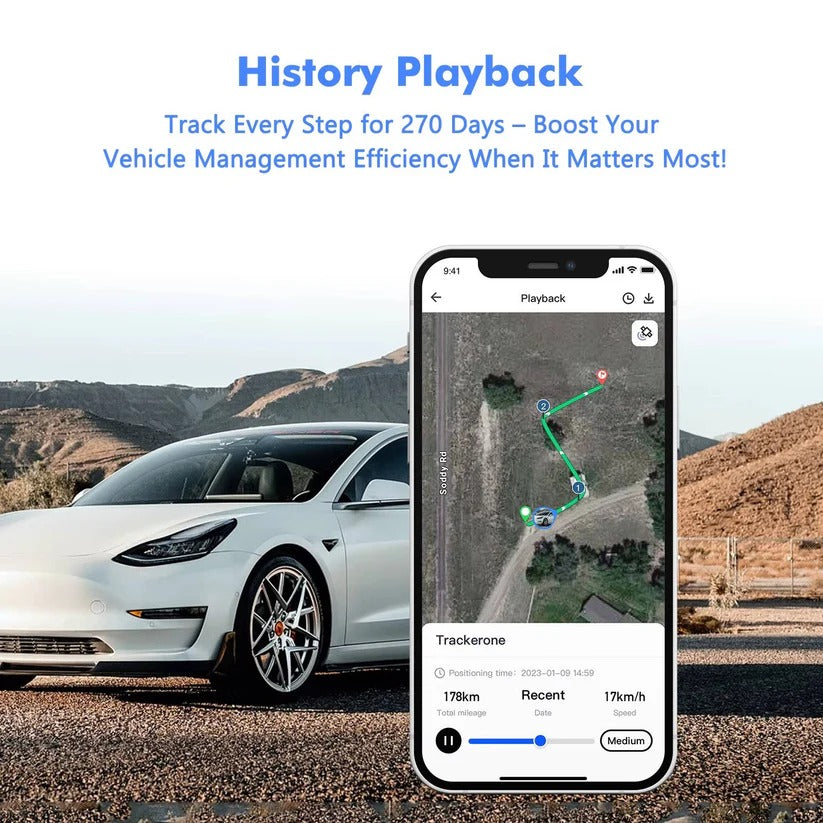 Wireless GPS Vehicle Tracker with IoT SIM, Geo Fence and Alerts