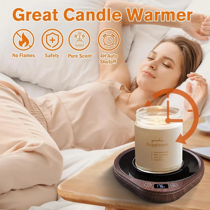 Desktop Coffee Mug Warmer Set and Ceramic Mug