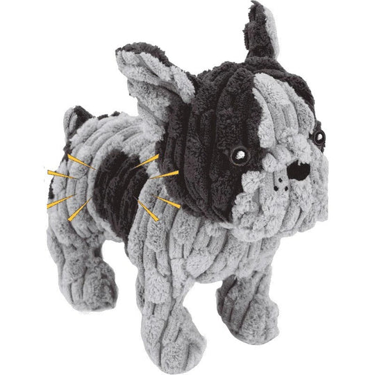 Squeaky Plush Dog Toy with Crinkle and Chew Features
