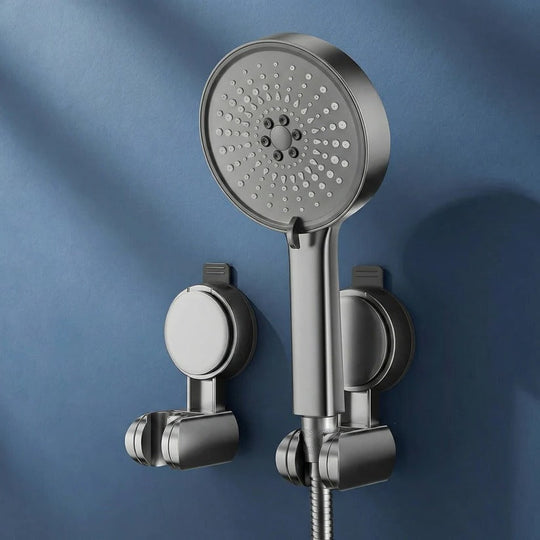 No Drill Adhesive Shower Head Holder, Adjustable 360 Degree Wall Mount Bracket