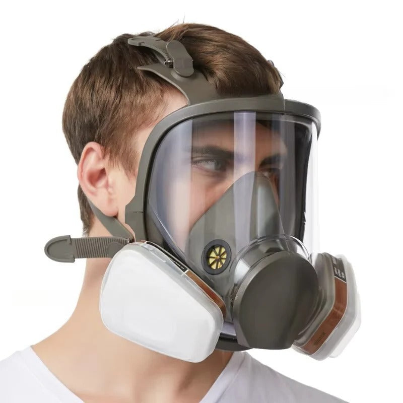 Full Face Respirator Mask with Anti-Fog Lens and Silicone Seal