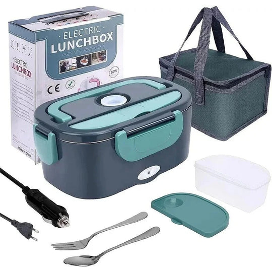 Plug-In Electric Heated Lunch Box with Insulated Container for Car, Office, and Travel Meals