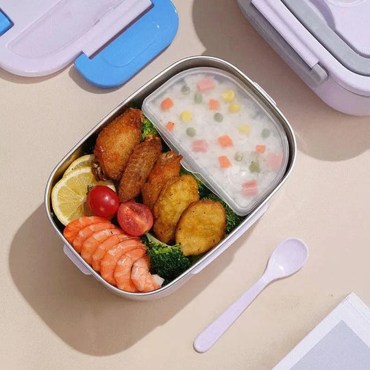 Plug-In Electric Heated Lunch Box with Insulated Container for Car, Office, and Travel Meals