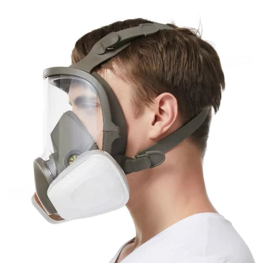 Full Face Respirator Mask with Anti-Fog Lens and Silicone Seal
