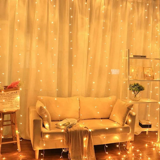 USB Powered LED Curtain String Lights for Indoor or Outdoor Use