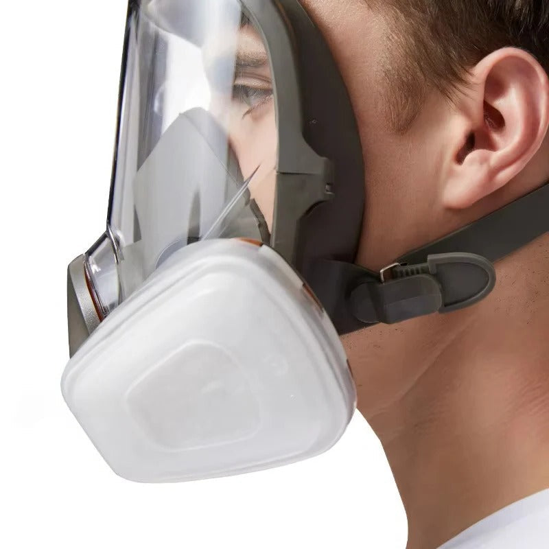 Full Face Respirator Mask with Anti-Fog Lens and Silicone Seal