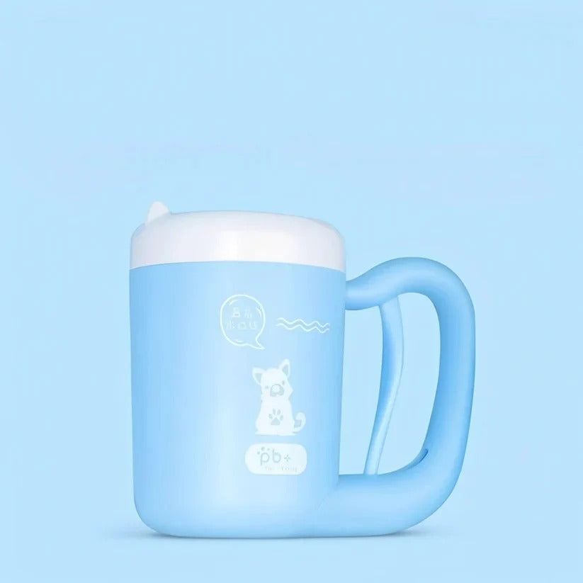 Portable Pet Paw Washing Cup with Soft Silicone Cleaning Bristles for Mud and Dirt Removal