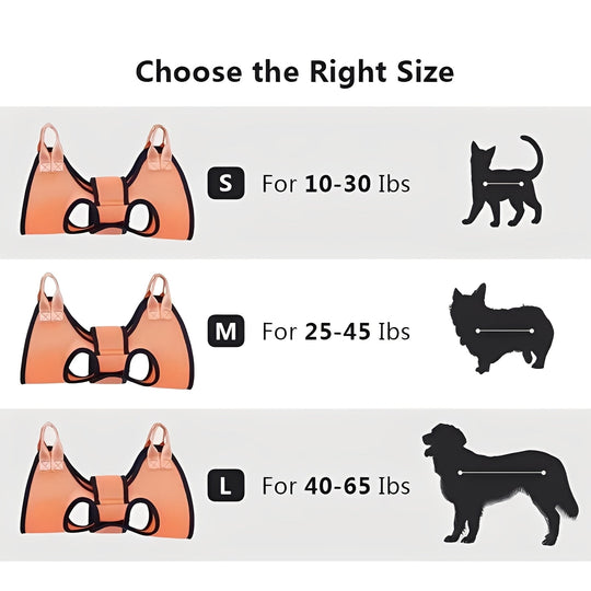 Fabric Grooming Hammock for Pets with Adjustable Straps