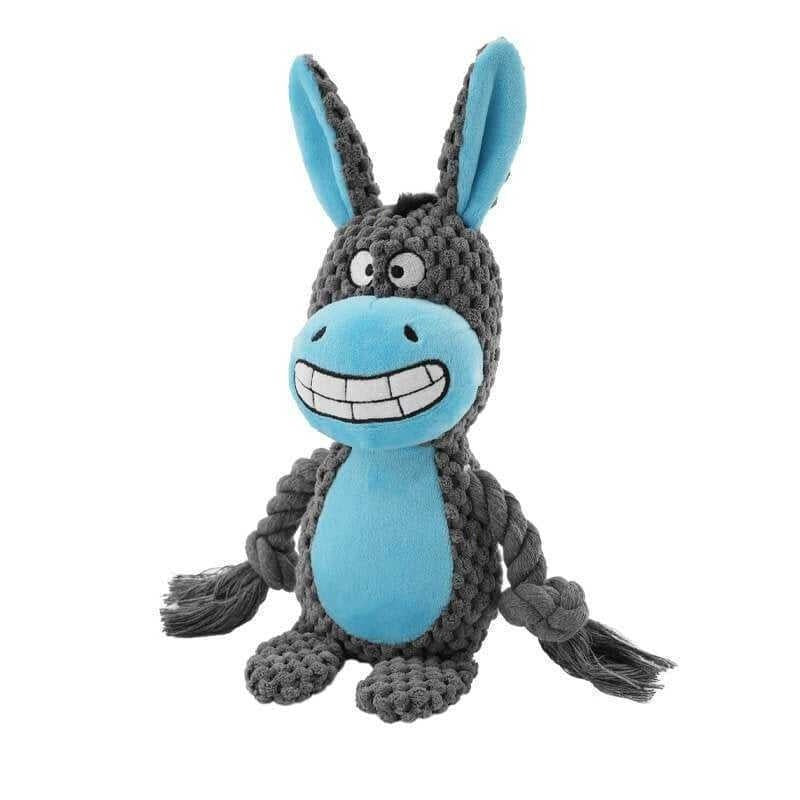 Squeaky Plush Dog Toy with Crinkle and Chew Features