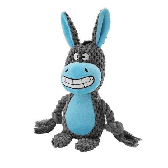Squeaky Plush Dog Toy with Crinkle and Chew Features