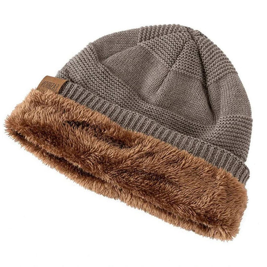 Acrylic Knit Slouch Beanie for Men, Warm Winter Cold Weather Hat