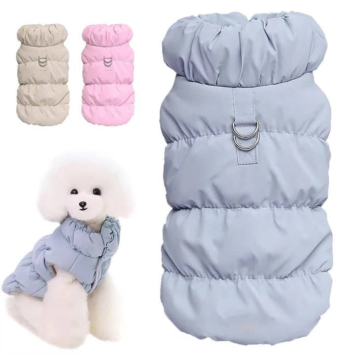 Winter Jacket with Integrated Leash Ring for Dog and Cat