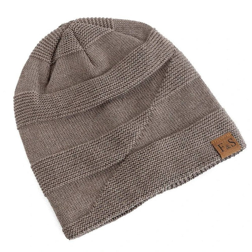 Acrylic Knit Slouch Beanie for Men, Warm Winter Cold Weather Hat