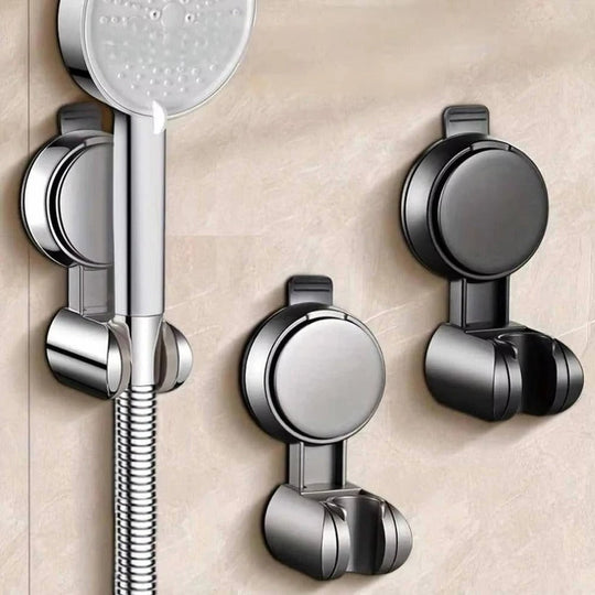 No Drill Adhesive Shower Head Holder, Adjustable 360 Degree Wall Mount Bracket