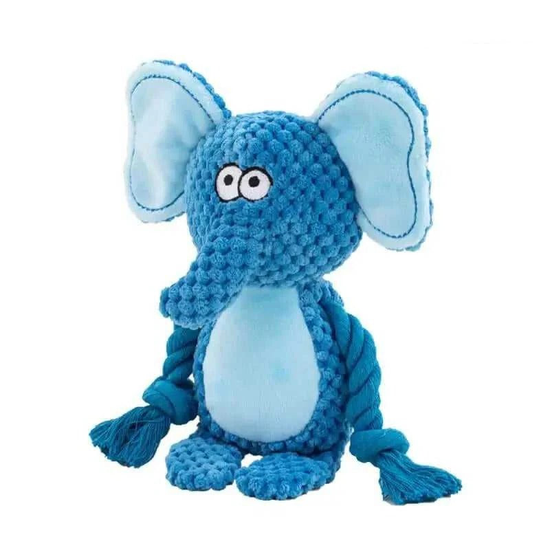 Squeaky Plush Dog Toy with Crinkle and Chew Features