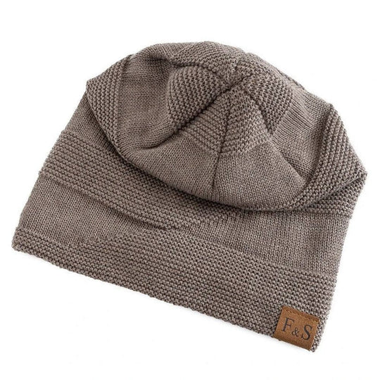 Acrylic Knit Slouch Beanie for Men, Warm Winter Cold Weather Hat