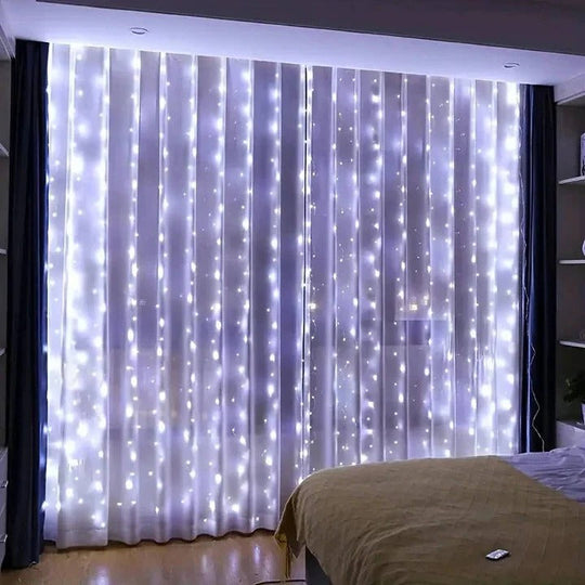 USB Powered LED Curtain String Lights for Indoor or Outdoor Use