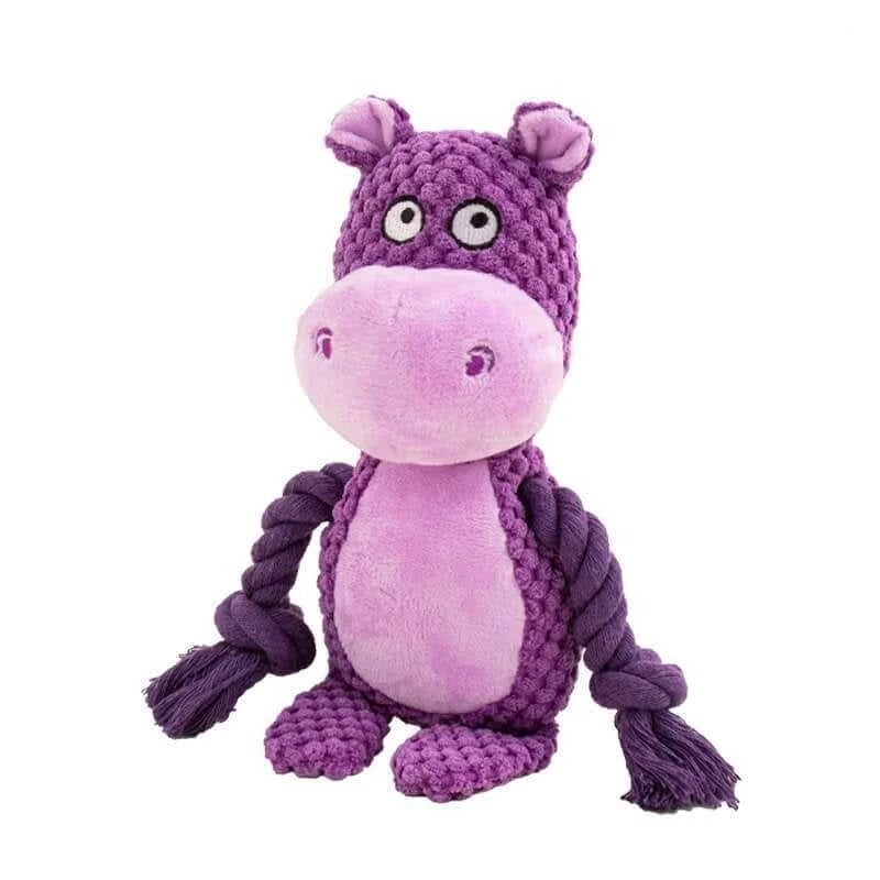 Squeaky Plush Dog Toy with Crinkle and Chew Features