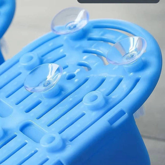 Foot Scrubber for Shower with Contoured Bristles and Grip Base