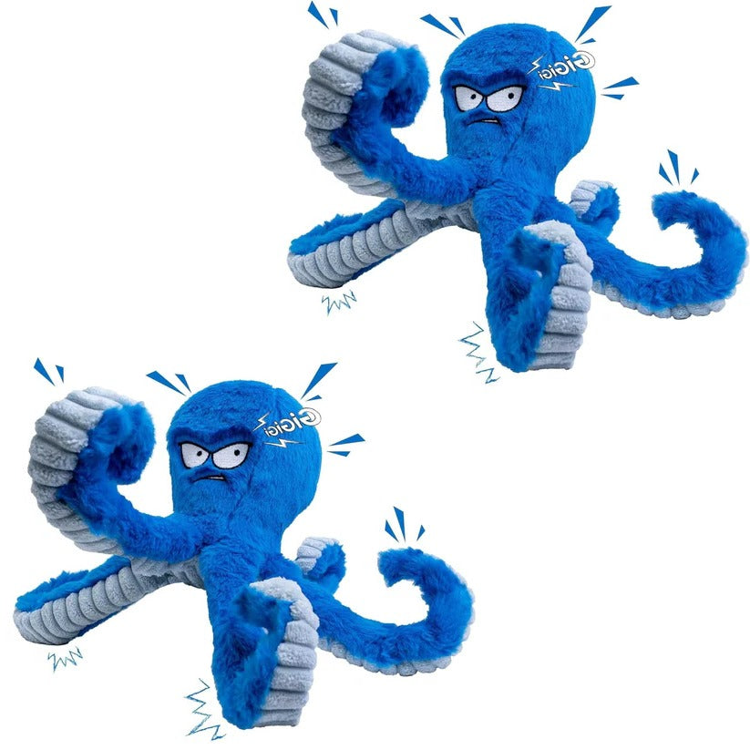 Squeaky Plush Dog Toy with Crinkle and Chew Features