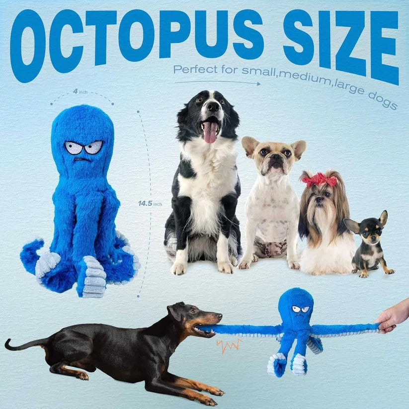 Squeaky Plush Dog Toy with Crinkle and Chew Features