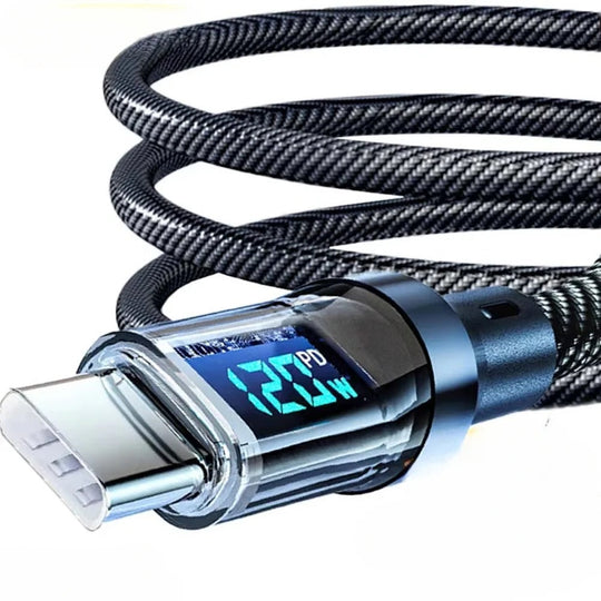 Type C Fast Charging Cable with LED Power Display