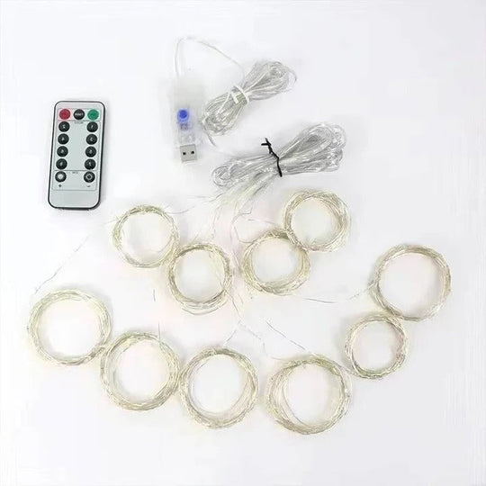 USB Powered LED Curtain String Lights for Indoor or Outdoor Use
