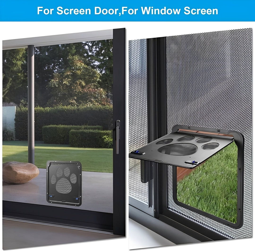 Pet Screen Door Insert with Mesh Flap for Dogs and Cats