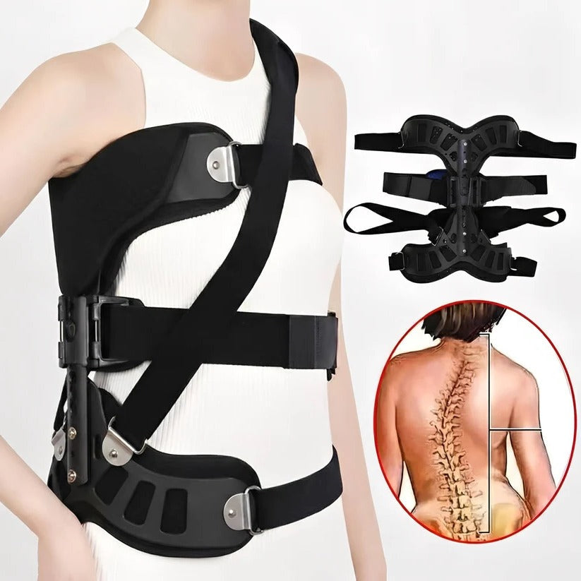 Adjustable Spinal Support Brace with Height Control and Posture Support